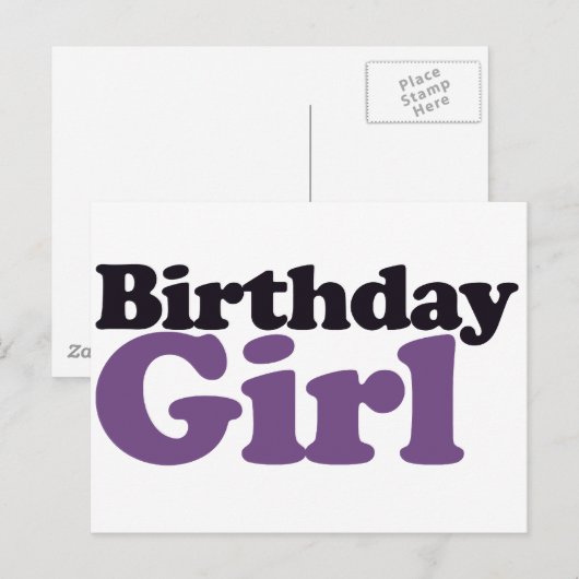 Birthday Girl Postkarte (Vorne/Hinten)
