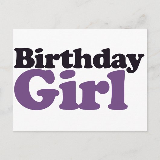 Birthday Girl Postkarte (Vorderseite)
