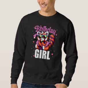 Birthday Girl Red Panda Ice Cream Sonnenbrille Fla Sweatshirt