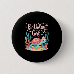 Birthday Girl Sea Turtle Thema Geburtstagsparty Oc Button