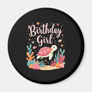 Birthday Girl Sea Turtle Thema Geburtstagsparty Oc Magnet