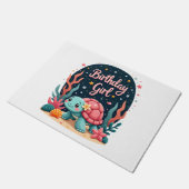 Birthday Girl Sea Turtle Theme Birthday Party Ocea Fußmatte (Schrägansicht)