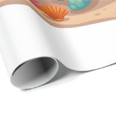 Birthday Girl Sea Turtle Theme Birthday Party Ocea Geschenkpapier (Rolleneckpunkt)