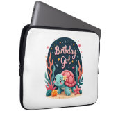 Birthday Girl Sea Turtle Theme Birthday Party Ocea Laptopschutzhülle (Vorne Rechts)