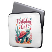 Birthday Girl Sea Turtle Theme Birthday Party Ocea Laptopschutzhülle (Vorderseite Links)