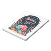 Birthday Girl Sea Turtle Theme Birthday Party Ocea Notizblock (Rotiert)