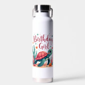 Birthday Girl Sea Turtle Theme Birthday Party Ocea Trinkflasche (Vorne)