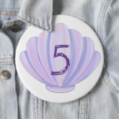 Birthday Girl Seashell Unterhalb des Party Button (Beispiel)