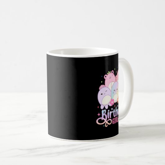 Birthday Girl Squish Squad Mallow Girls Niedlich K Kaffeetasse (VorderseiteRechts)