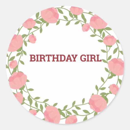 Birthday Girl Sticker (Vorderseite)