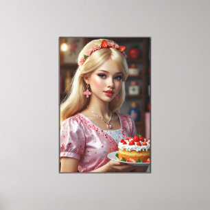 Birthday Girl Stretched Canvas Print Leinwanddruck