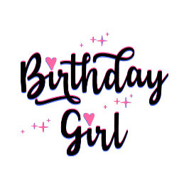 Birthday Girl Typografie BD Girl Sweatshirt