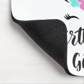 Birthday Girl Unicorn Mousepad (Ecke)