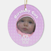 Birthday Girl Winter Onederland-Ornament Keramik Ornament (Links)
