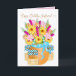 Birthday Girlfriend Bouquet Blume Honey Karte<br><div class="desc">Süß mit einer Touch Land und Gläsern Honig. Dieses Landgal wird diese lustige Karte Liebe. Siehe andere Kategorien mit dem gleichen Bild.</div>