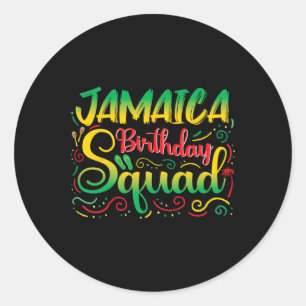 Birthday Girls Jamaica Squad Trip 2025 Party Outfi Runder Aufkleber