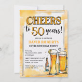 Birthday Glass Adult Einladung (Vorderseite)