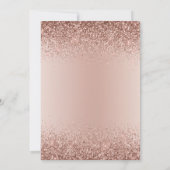 Birthday Glitzer Rose Gold Pink Glam Einladung (Rückseite)