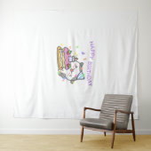 Birthday Glow Up Mode Wandteppich (Beispiel (Horizontal))