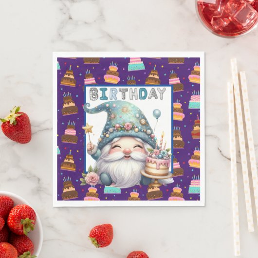Birthday Gnome Serviette (Beispiel)