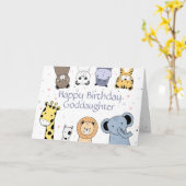 Birthday Godtoy Fun Animal Cartoon Karte (Gelbe Blume)