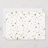 Birthday Gold Confetti # JAHRE IM MAKING-Foto Einladung (Rückseite)