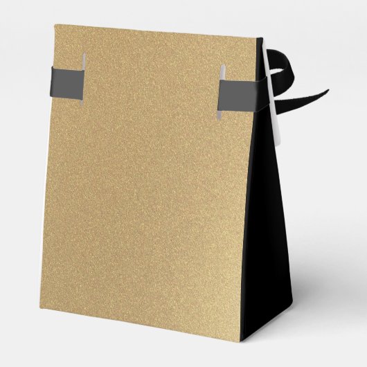 Birthday Gold Foil Monogram Script Chic Vielen Dan Geschenkschachtel (Rückseite)