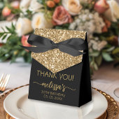 Birthday Gold Glitzer Monogram Script Vielen Dank Geschenkschachtel