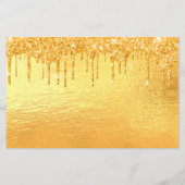 Birthday Gold Glitzer Save the Date Karte (Rückseite)