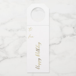 Birthday Gold Personalized Bottle Hanger Tags Flaschenanhänger