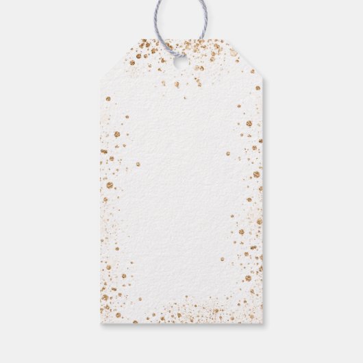 Birthday gold weißen Glitzer Ballon vielen Dank Geschenkanhänger (Rückseite)