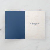 birthday golden retrieven in blue denim hole karte (Innenseite)