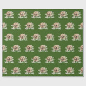 Birthday Golden Retriever auf Green Geschenkpapier (Flach)