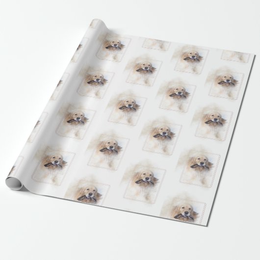 Birthday Golden Retriever Geschenkpapier (Ungerollt)