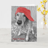 Birthday Golden Retriever Karte (Gelbe Blume)