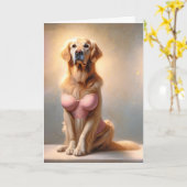 Birthday Golden Retriever Karte (Gelbe Blume)
