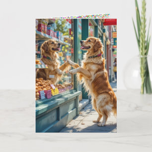 Birthday Golden Retriever Karte