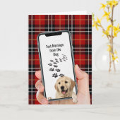 Birthday Golden Retriever SMS Handy Karte (Gelbe Blume)