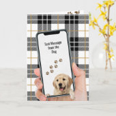Birthday Golden Retriever SMS Handy Karte (Gelbe Blume)