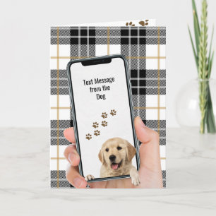 Birthday Golden Retriever SMS Handy Karte
