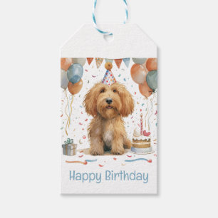 Birthday Goldendoodle Dog Geschenkanhänger