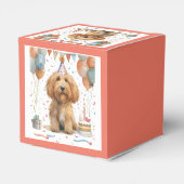 Birthday Goldendoodle Dog Geschenkschachtel (Rückseite)