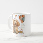 Birthday Goldendoodle Dog Kaffeetasse (Vorderseite Links)