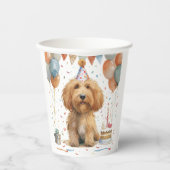 Birthday Goldendoodle Dog Pappbecher (Vorderseite)