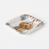 Birthday Goldendoodle Dog Pappteller (Gewinkelt)