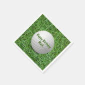 Birthday Golf Ball auf Gras Serviette (Ecke)