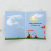 Birthday Golf Ball on T-Shirt for Step Mama Karte (Innenseite)