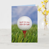 Birthday Golf Ball on T-Shirt für Schwiegersohn Karte (Gelbe Blume)