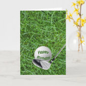 Birthday Golf Ball und Club Karte (Gelbe Blume)