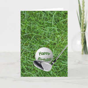 Birthday Golf Ball und Club Karte